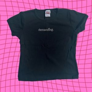 ‘DEMANDING’ tee
